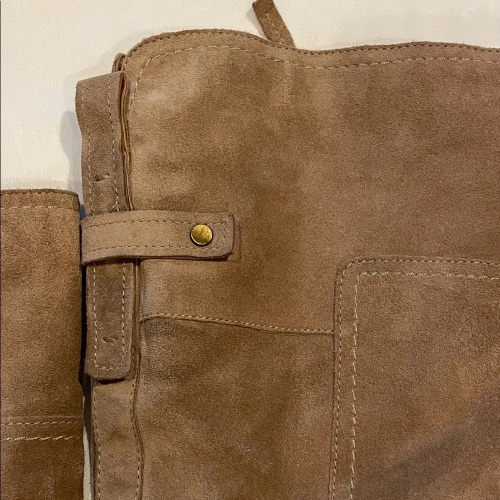 Franco Sarto Over the Knee Tan Suede Boots - Picture 9 of 15